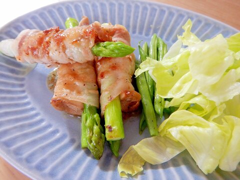 アスパラ肉巻きの塩だれ